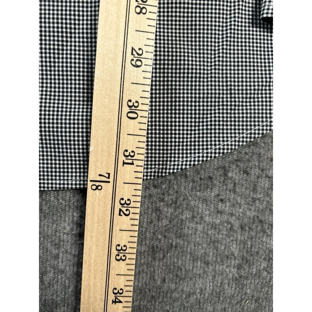 Polo Ralph Lauren Shirt Men XXL Slim Fit Black White Check Long Sleeve Button Up